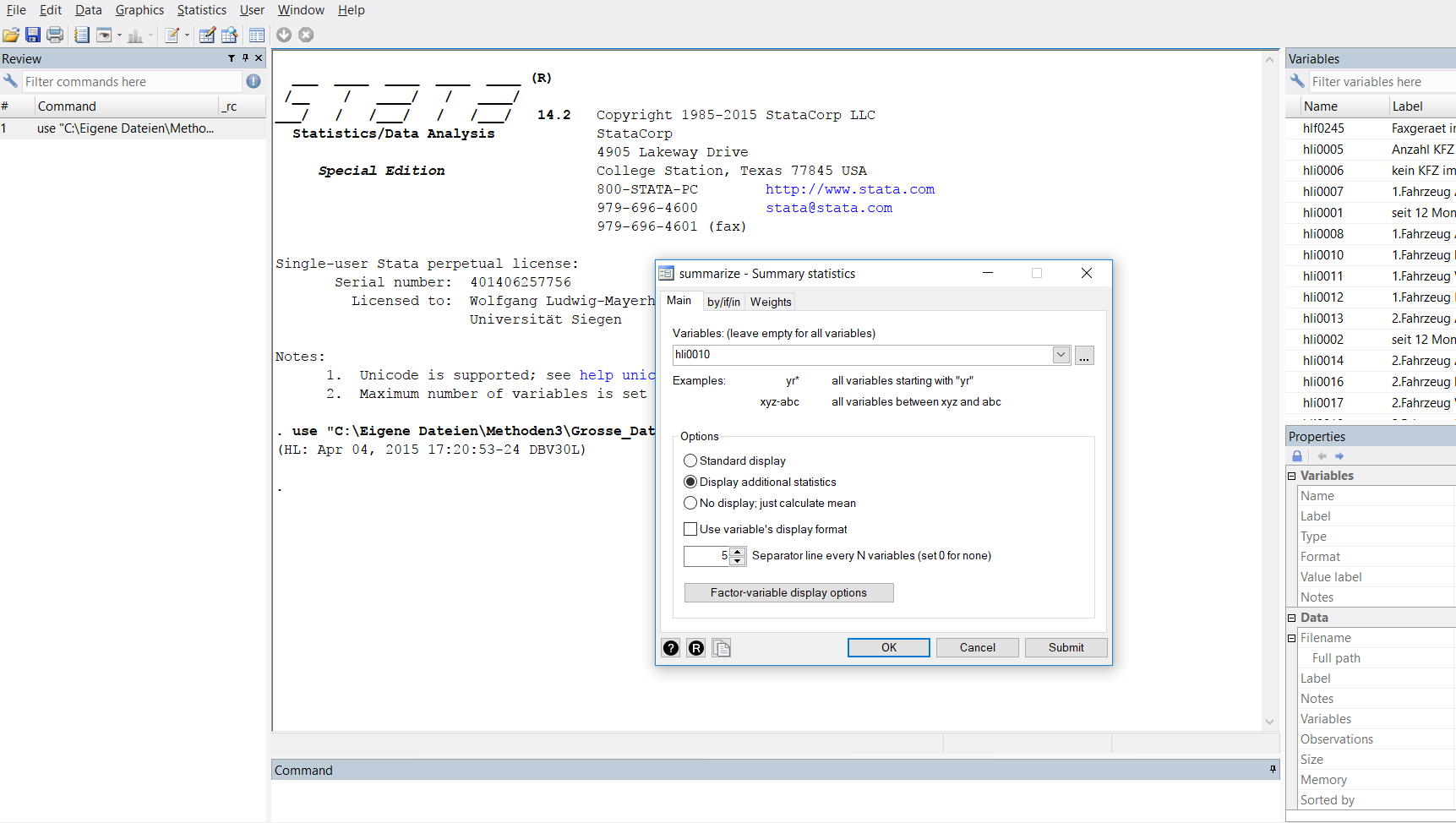 Stata Guide Working With Stata