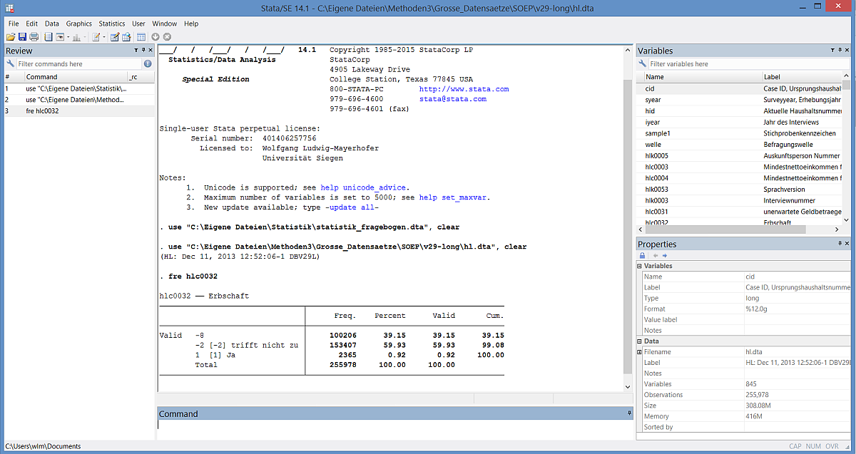 Stata Guide Working With Stata