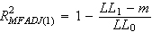 McFaddens Pseudo-R-Quadrat (korrigiert, Version 1)