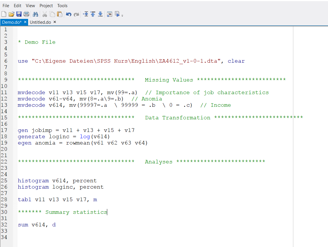 Stata do file